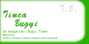 timea bugyi business card