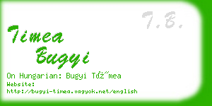 timea bugyi business card